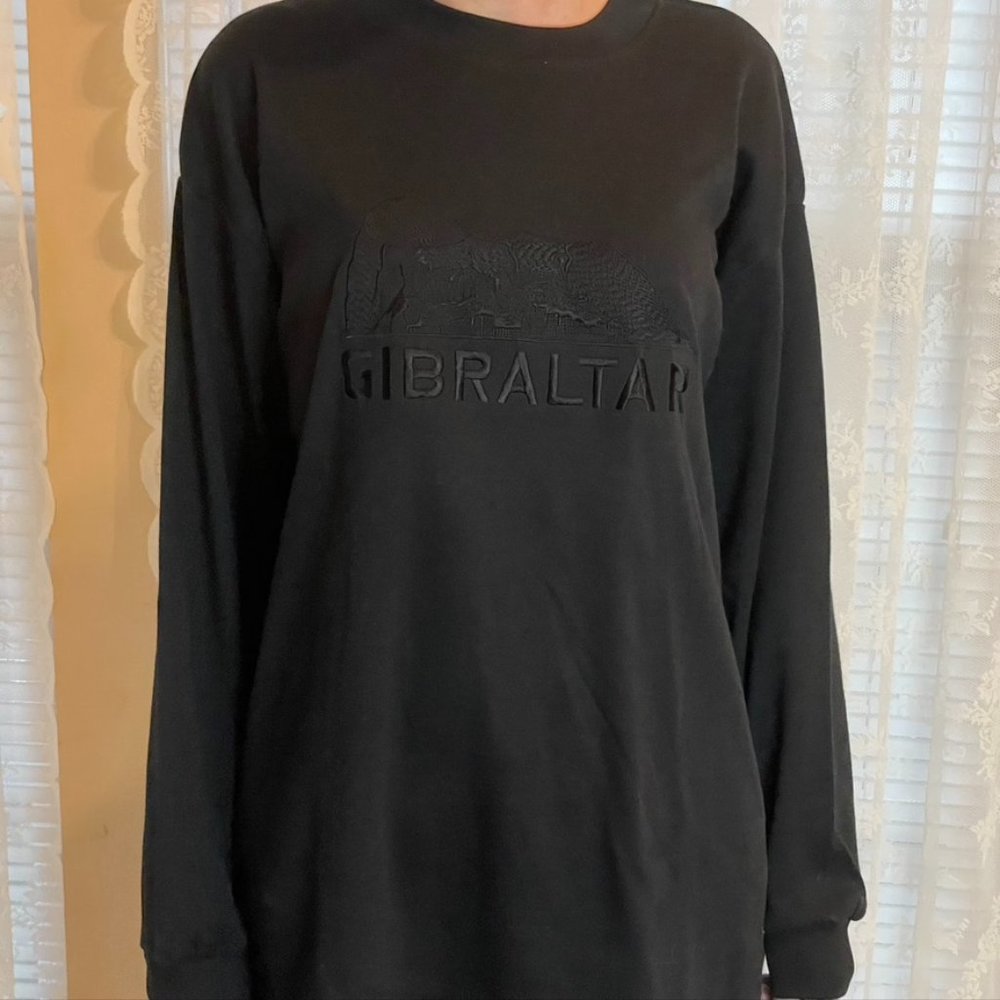 Gibraltar Black Ladies Top Long Sleeve Sz M